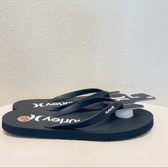 Hurley Men’s Black Flip flops/Sz:12/NWT - Picture 5 of 5